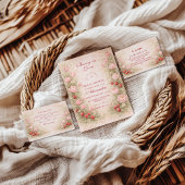 Sweet Strawberry Romance Bridal Shower 招待状