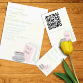 Tea & Books Bridal Shower 箔招待状