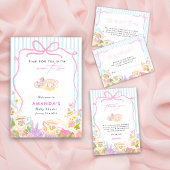 Time for tea Teapots and Cups baby shower ポスター