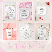 ワイルドフラワーティーパーティー誕生日フローラ招待 招待状