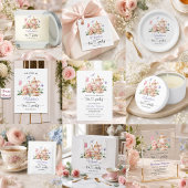 Wildflowers QR Code ティーパーティー・ベビーシャワー  招待状