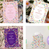 茶パーティーブライダルイースター春フローラ カラフル ラッピングペーパーシート