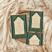 Teal Arch Islamic Wedding 出欠カード