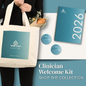 Teal Gradient Clinician Medical Logo ノートブック