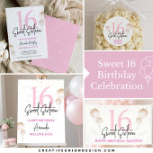 スウィート16誕生日招待状 招待状