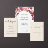 テラコッタ赤面エレガントフローラ シーズンカード (この独立クリエイターのコレクションをカスタマイズ。)