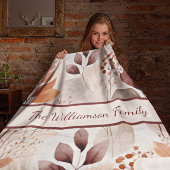 Terracotta and Burgundy Fall Leaves | Boho Autumn エプロン