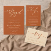 Terracotta迅速な続編ビジュアルプレゼンテーション 出欠カード (この独立クリエイターのコレクションをカスタマイズ。)