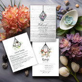 パステル素朴フローラテラリウム庭園の結婚式 セーブザデート