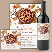 感謝祭さくらんぼかわいこちゃんパイ秋ベビーシャワー 招待状