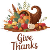 Thanks Giving Squad Bold Text Typography Tシャツ