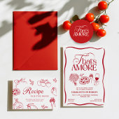 That’s Amore Red Bridal Shower Napkin スタンダードカクテルナプキン