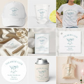 Custom Bachelorette Party Cocktail Social Club ラウンドシール