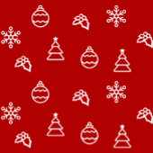 クリスマスパターンI スクエアシール