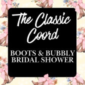Boots and Bubbly Bridal Shower Welcome 台座サイン