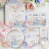 ザ・クラウド9虹ふわふわ雲ベビーシャワー サンキューカード