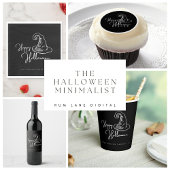 白黒ミニマルハローウィンパーティ 招待状