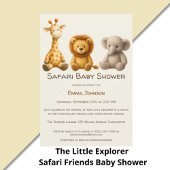The Little Explorer | Safari Friends Baby Shower 招待状