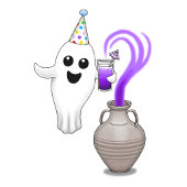 幽霊の魔法のハロウィンの夜 薄葉紙