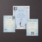Something Blue Wedding Favor Box フェイバーボックス (この独立クリエイターのコレクションをカスタマイズ。)