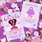 スウィートワンアフロープフベビーガール1st誕生日 スタンダードカクテルナプキン