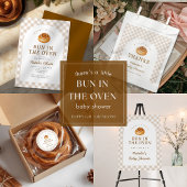 Watercolor Cinnamon Bun In The Oven Baby Shower スタンダードカクテルナプキン