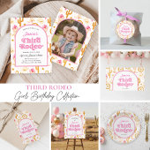 Third Rodeo Wild West Cowgirl Pink 3rd Birthday 招待状