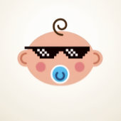 Thug life baby invitations  招待状