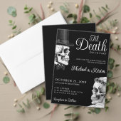 ゴシック・スカル 黒 結婚式 ウェディング プレイスカード (この独立クリエイターのコレクションをカスタマイズ。テスト)