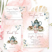 ベビーが紅茶パーティーの赤ちゃんシャワーを醸造している 招待状