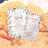 花嫁の付いた茶 |フローラブライダルシャワー 招待状