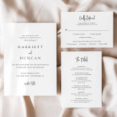 白黒カップルのタイムレスなエレガントシャワー 招待状