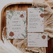 テラコッタフローラナプキンス素朴、花、ヴィンテージ スタンダードカクテルナプキン