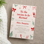 Christmas Bridal Shower Bring A Recipe for Bride エンクロージャーカード