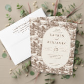 Toile de Romance Wedding ペーパープレート (この独立クリエイターのコレクションをカスタマイズ。テスト)