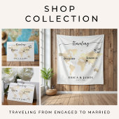 旅行から婚約した金ゴールドマ結婚したップ サンキューカード