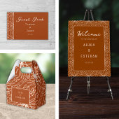 ムッドクロス族パターンボホ結婚式招待状 招待状