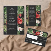 熱帯の花と離れの濃いリハーサル 招待状 (この独立クリエイターのコレクションをカスタマイズ。)