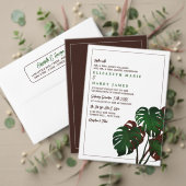 トロピカルモンステラビーチ結婚式 プログラム (この独立クリエイターのコレクションをカスタマイズ。テスト)