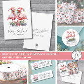 フラミンゴ熱帯クリスマス ショートテーブルランナー