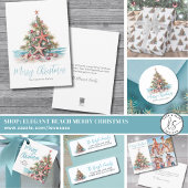 ビーチシェルクリスマスツリーパターン サテンリボン