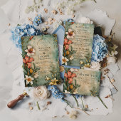 Tropical Vintage Garden Wedding 招待状