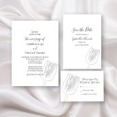 チューリップスケッチ春の結婚式ありがとう サンキューカード