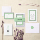 ターコイズイスラーム縁ど幾何結婚 ペーパープレート (この独立クリエイターのコレクションをカスタマイズ。)