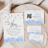 Twinkle Little Star Blue Boy Baby Shower Diaper エンクロージャーカード