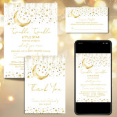 キラキラ輝く小さな星の赤ちゃんシャワーテンプレート スタンダードカクテルナプキン