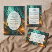 Twisted Woodland Lantern Path Wedding 招待状 (この独立クリエイターのコレクションをカスタマイズ。)