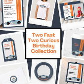 2速モダンレース車の男の子2nd誕生日 サンキューカード