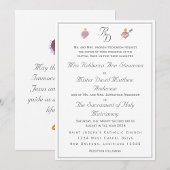 Two Hearts Catholic Flat Save The Date Card セーブザデート