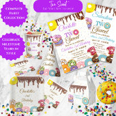 "TWO Sweet" Donut 2nd Birthday Invitation 招待状